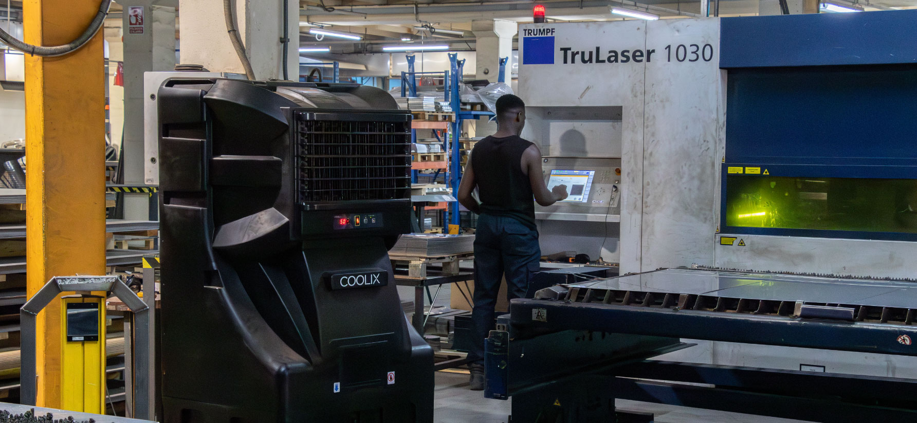 refrigerador evaporativo en taller